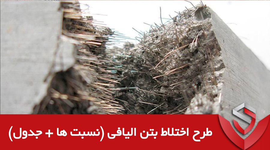 طرح اختلاط بتن الیافی (نسبت ها + جدول)
