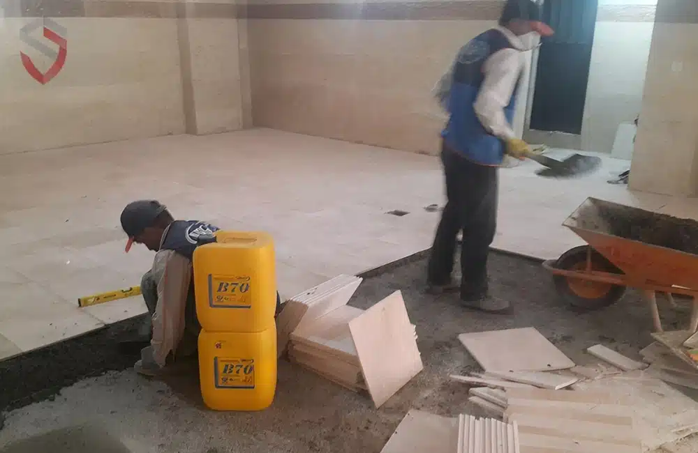 چسباندن کاشی روی هم