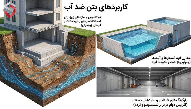 بتن ضد آب چه کاربردهایی دارد؟ 