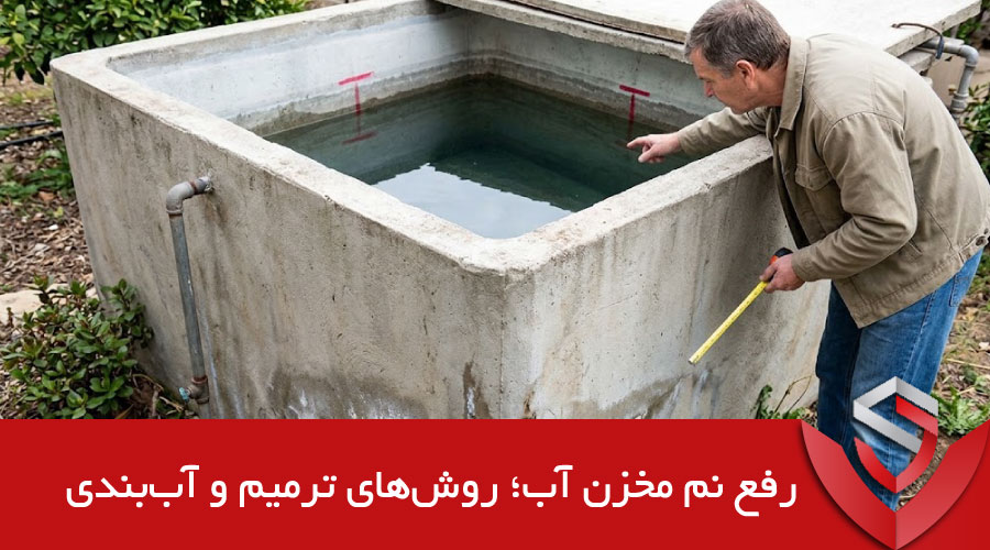 رفع نم مخزن آب